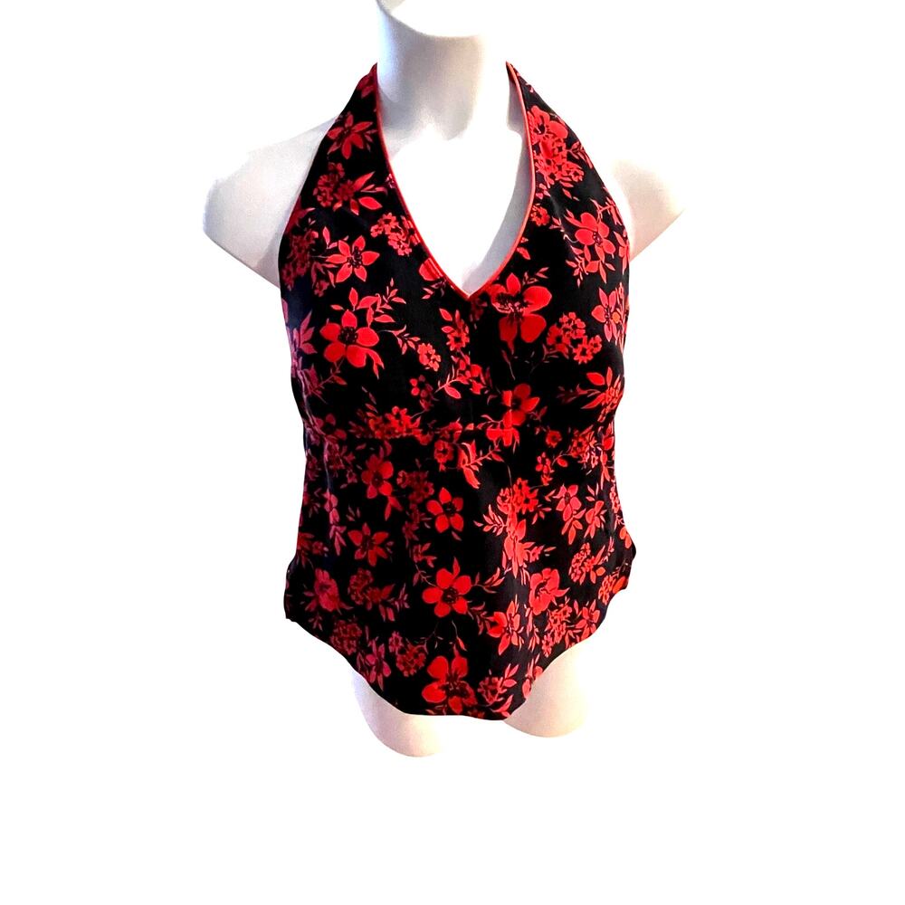 LANDS' END, SIZE 20W, SWIMSUIT TOP,  FLORAL